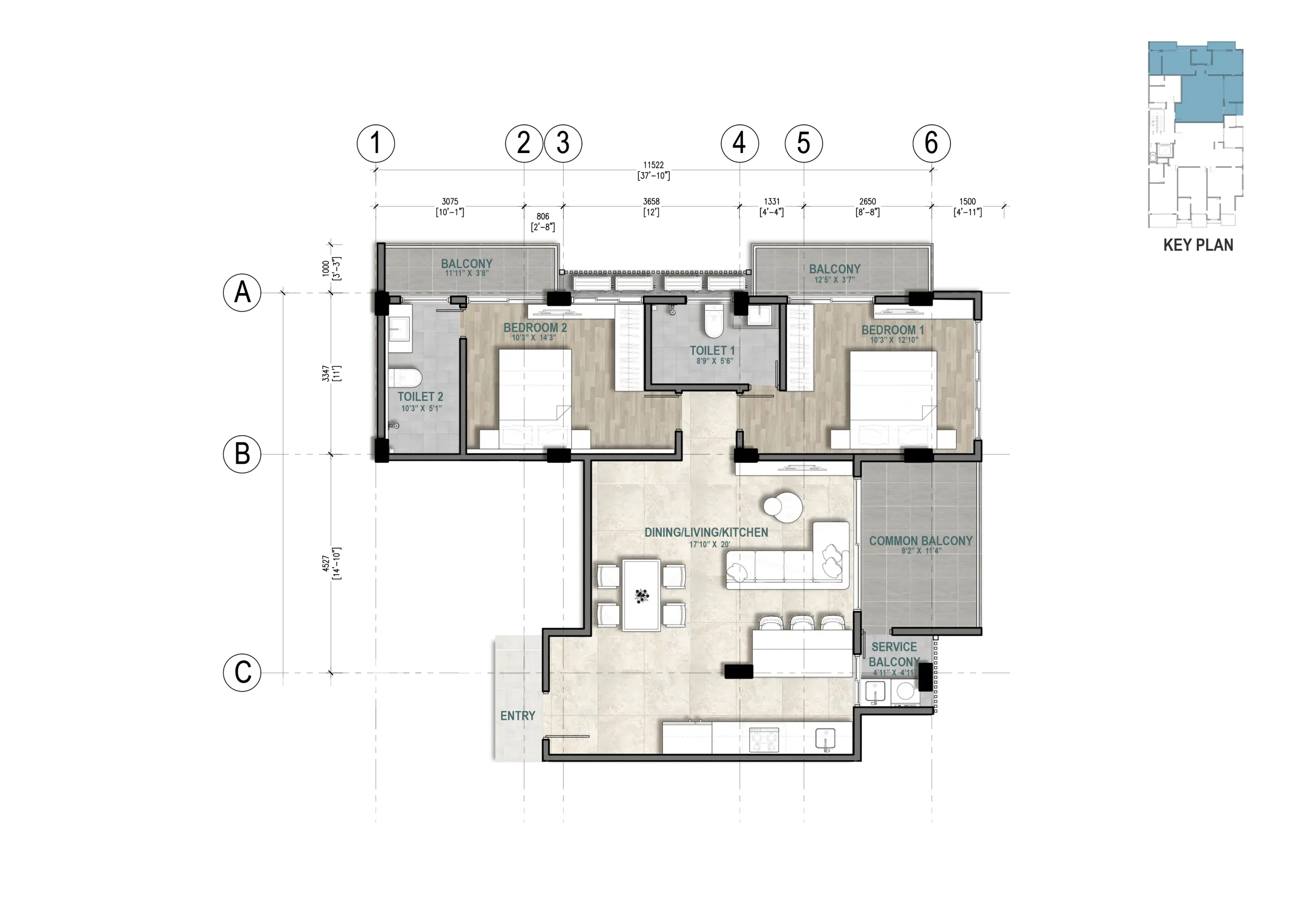 Unit 0102 floor plan