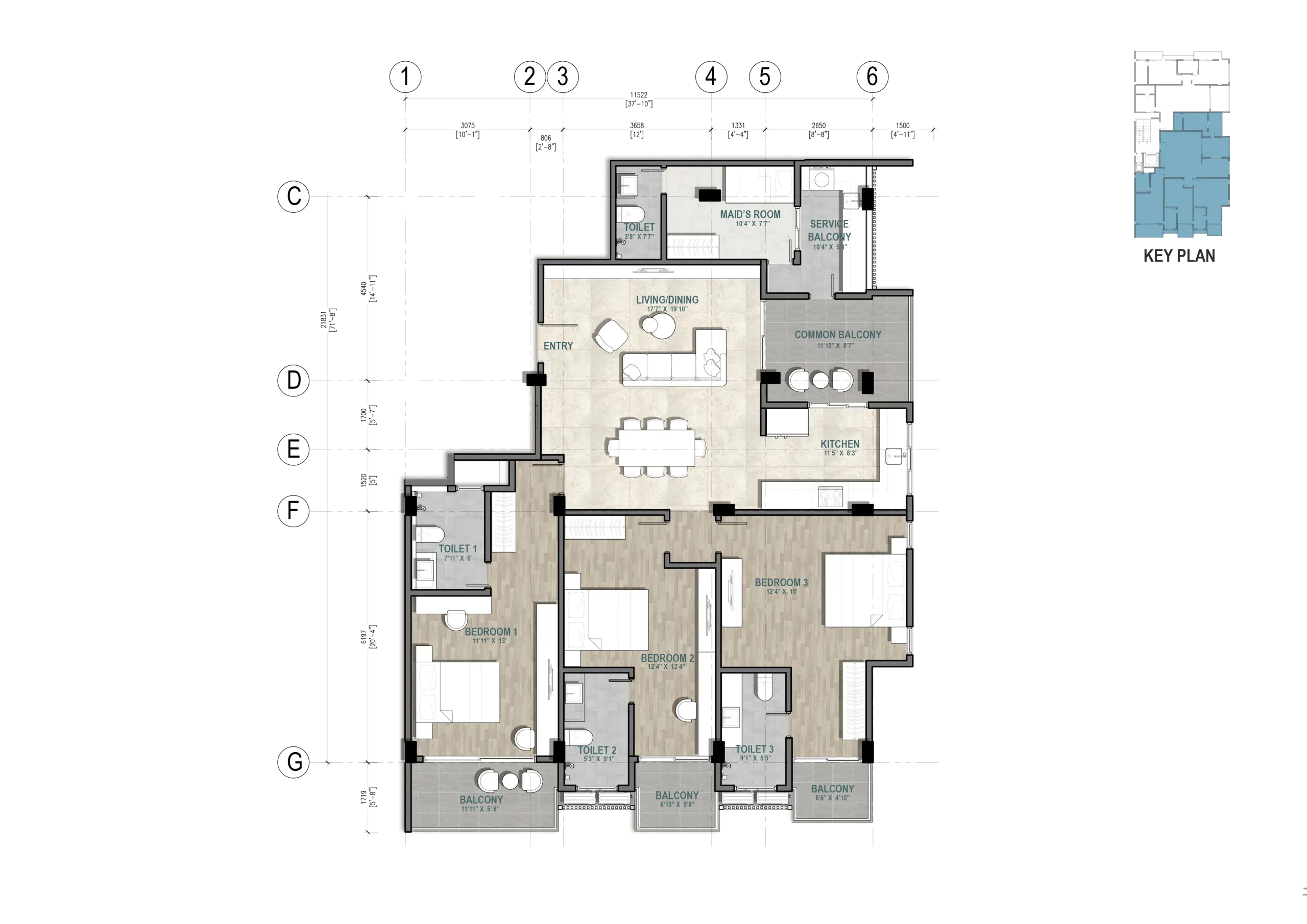 Unit 0201 floor plan