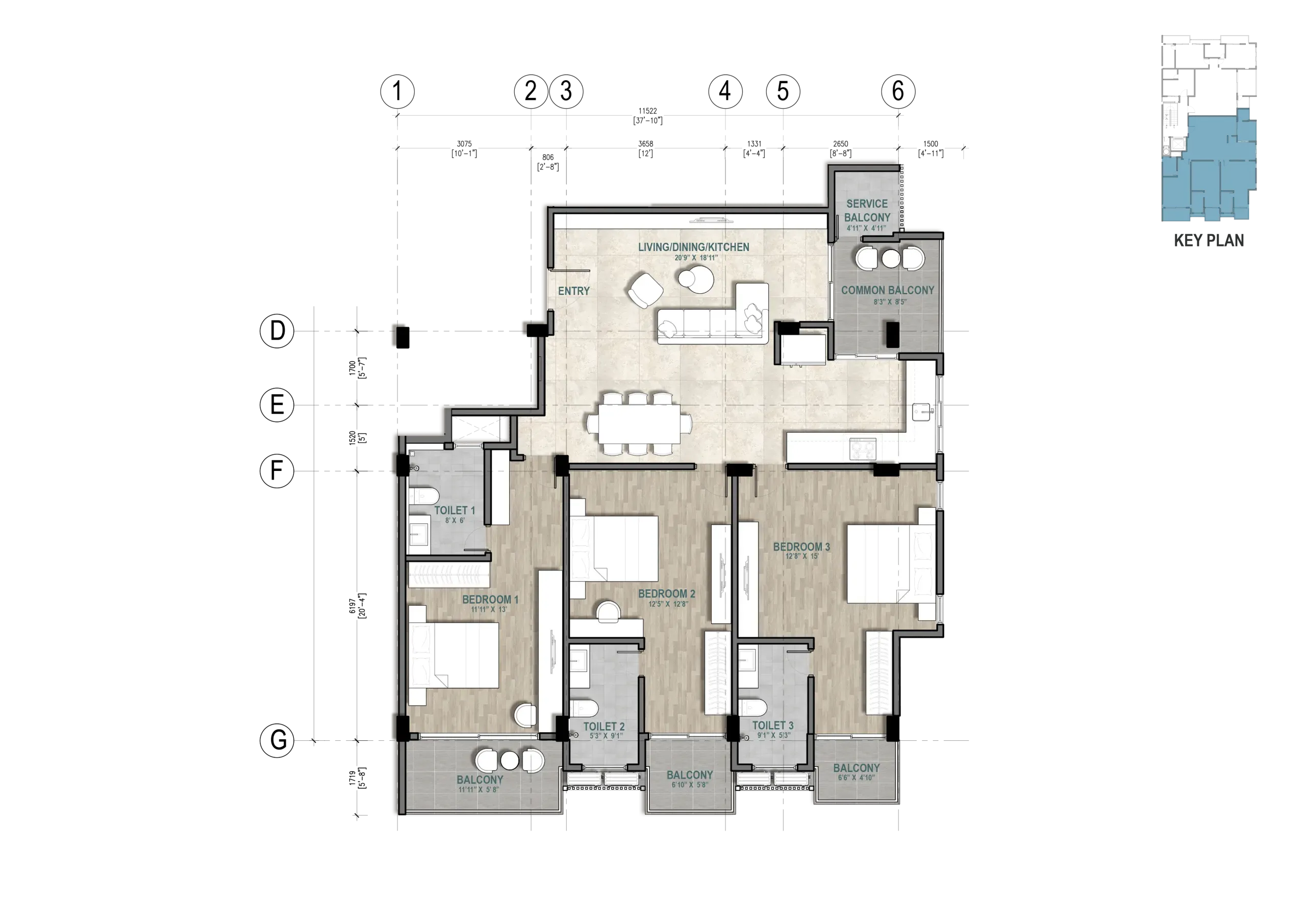 Unit 0101 floor plan