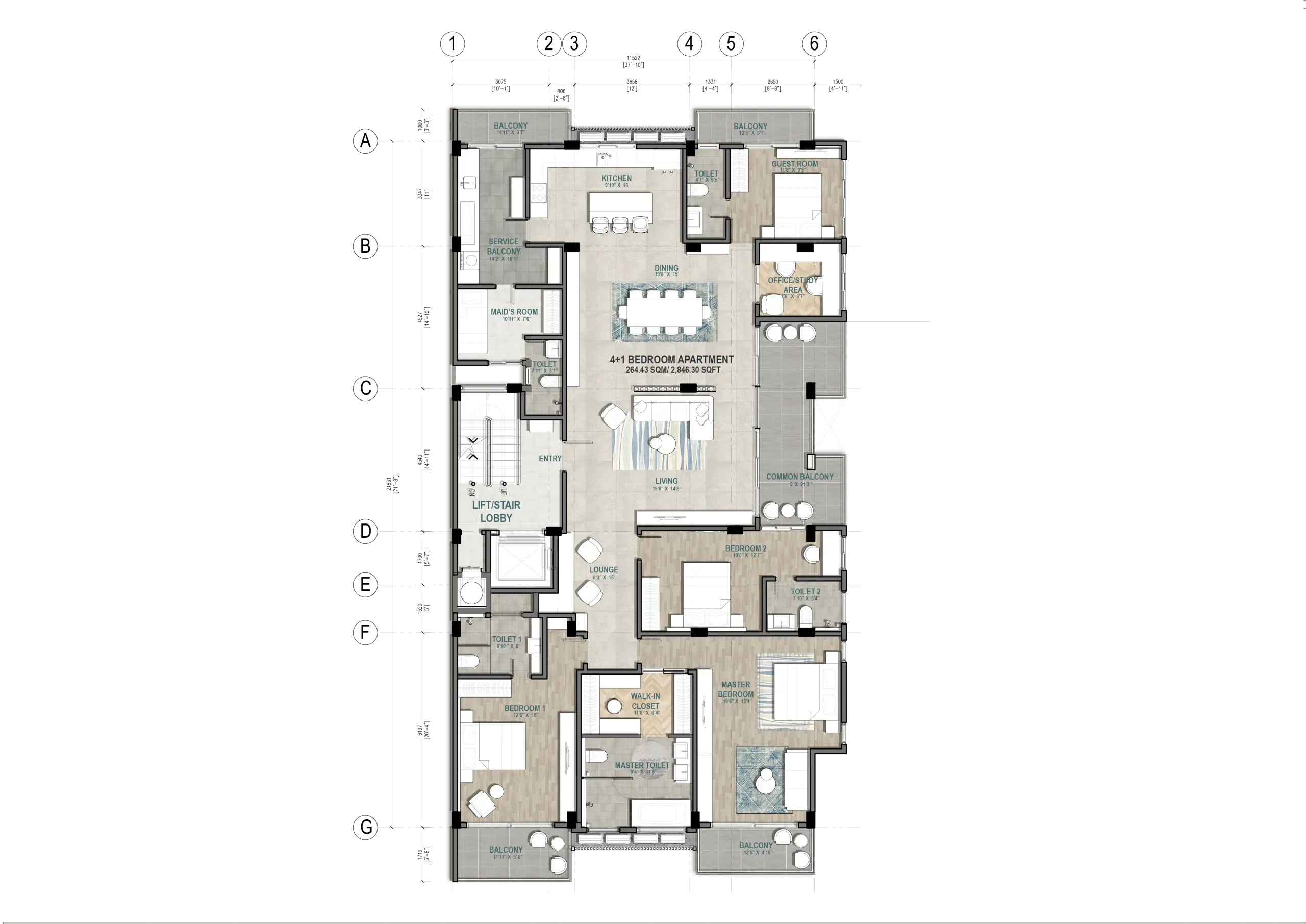 Unit 0701 floor plan